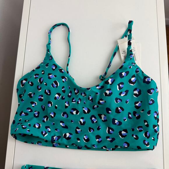 NWT Raisins Juniors Green Aruba Cropped Tankini High Tide Bathing Suit Set Small - Picture 4 of 10